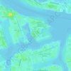 Botlek topographic map, elevation, terrain