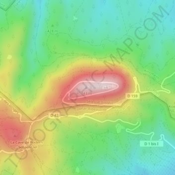 Oedenburg topographic map, elevation, terrain