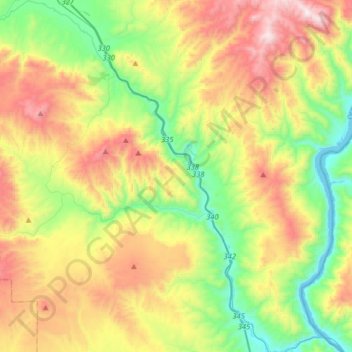 Burnt River topographic map, elevation, terrain