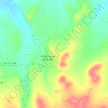 Castillo de Montuenga topographic map, elevation, terrain