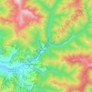 Rica topographic map, elevation, terrain