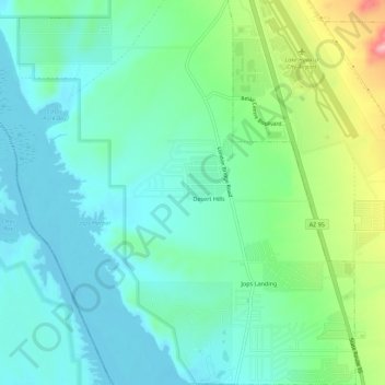 Desert Hills topographic map, elevation, terrain