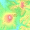 Conguillío National Park topographic map, elevation, terrain