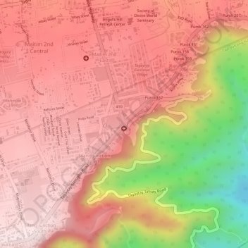 Tagaytay Rotonda topographic map, elevation, terrain