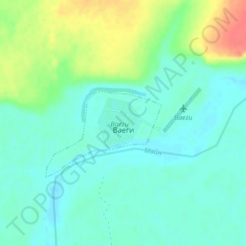 Ваеги topographic map, elevation, terrain