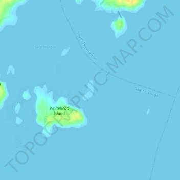 Seal Island topographic map, elevation, terrain