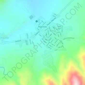 Algeciras topographic map, elevation, terrain