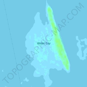 Water Cay topographic map, elevation, terrain