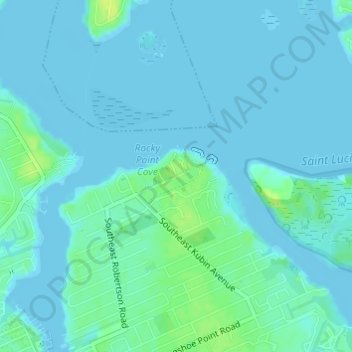 Twin Rivers topographic map, elevation, terrain