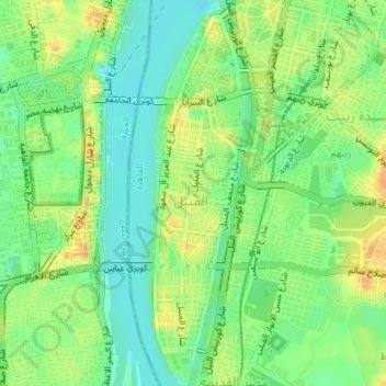 Rhoda Island topographic map, elevation, terrain