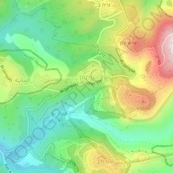 Talmon topographic map, elevation, terrain