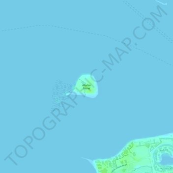 Denarau Island topographic map, elevation, terrain