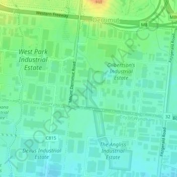 Gilbertsons Grassland Nature Conservation Reserve topographic map, elevation, terrain