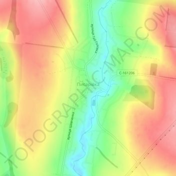 Pysarivka topographic map, elevation, terrain