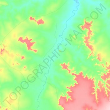 Rio das Balsas topographic map, elevation, terrain