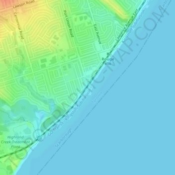 Port Union Waterfront Park topographic map, elevation, terrain