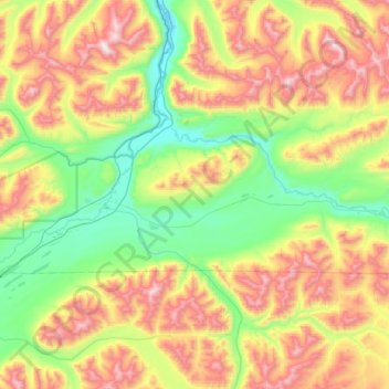 Cantwell topographic map, elevation, terrain