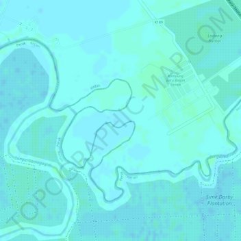 Kerian River topographic map, elevation, terrain