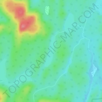 Lac Ruth topographic map, elevation, terrain