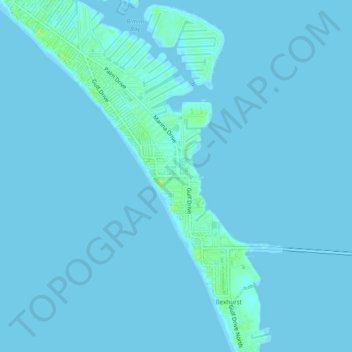 Holmes Beach topographic map, elevation, terrain