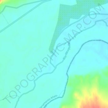 Río Neuquén topographic map, elevation, terrain