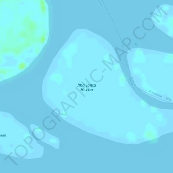 Ilha Santa Helena topographic map, elevation, terrain