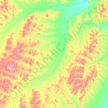 Сеймчан topographic map, elevation, terrain