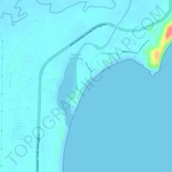 Balok Beach topographic map, elevation, terrain