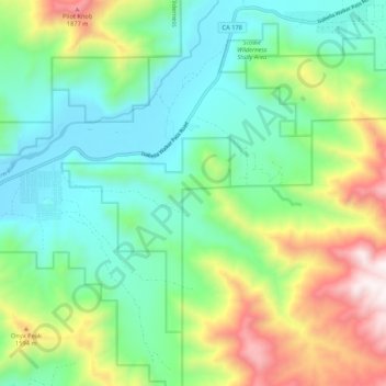 Onyx topographic map, elevation, terrain