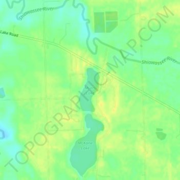 Myers Lake topographic map, elevation, terrain