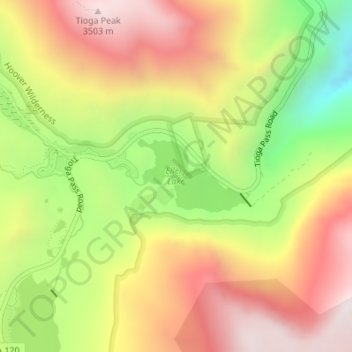 Ellery Lake topographic map, elevation, terrain