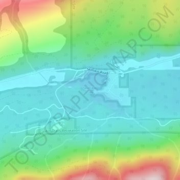 Skimikin Lake topographic map, elevation, terrain