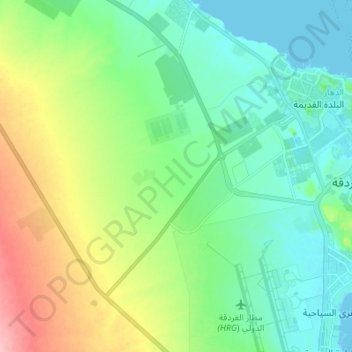 Industrial Area topographic map, elevation, terrain