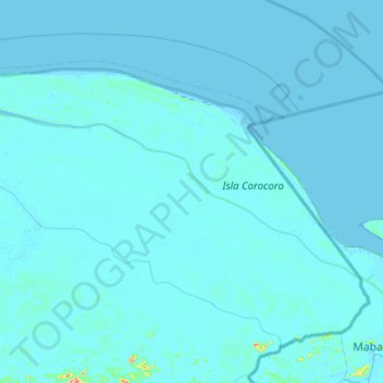 Río Barima topographic map, elevation, terrain