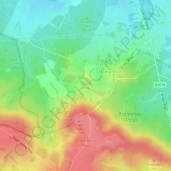 Lyburn Park topographic map, elevation, terrain