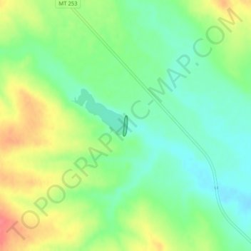 Homestead Dam topographic map, elevation, terrain