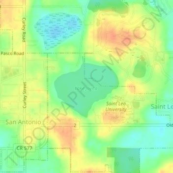 Lake Jovita topographic map, elevation, terrain