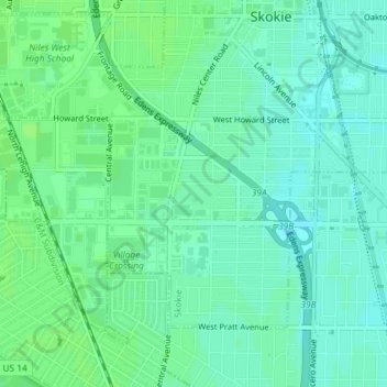 Laramie Park topographic map, elevation, terrain