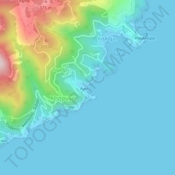 Agni Beach topographic map, elevation, terrain