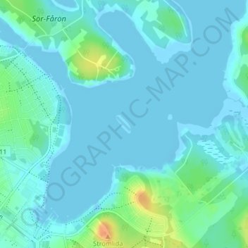 Grytan topographic map, elevation, terrain