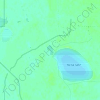 Head Lake topographic map, elevation, terrain