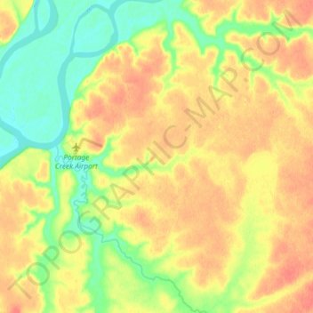 Portage Creek topographic map, elevation, terrain