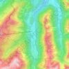 Stillachtal topographic map, elevation, terrain