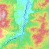 Sungai Benus topographic map, elevation, terrain