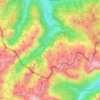 Accursed Mountains topographic map, elevation, terrain