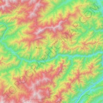 Kamia topographic map, elevation, terrain
