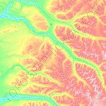 Sheep River topographic map, elevation, terrain