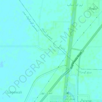 Nandipur topographic map, elevation, terrain