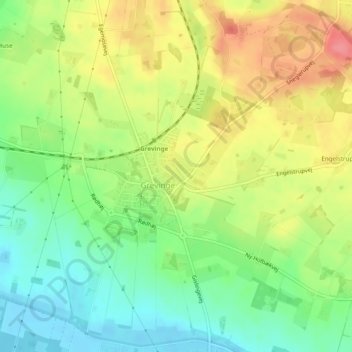 Grevinge topographic map, elevation, terrain