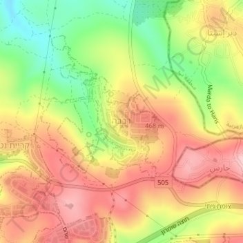 Revava topographic map, elevation, terrain